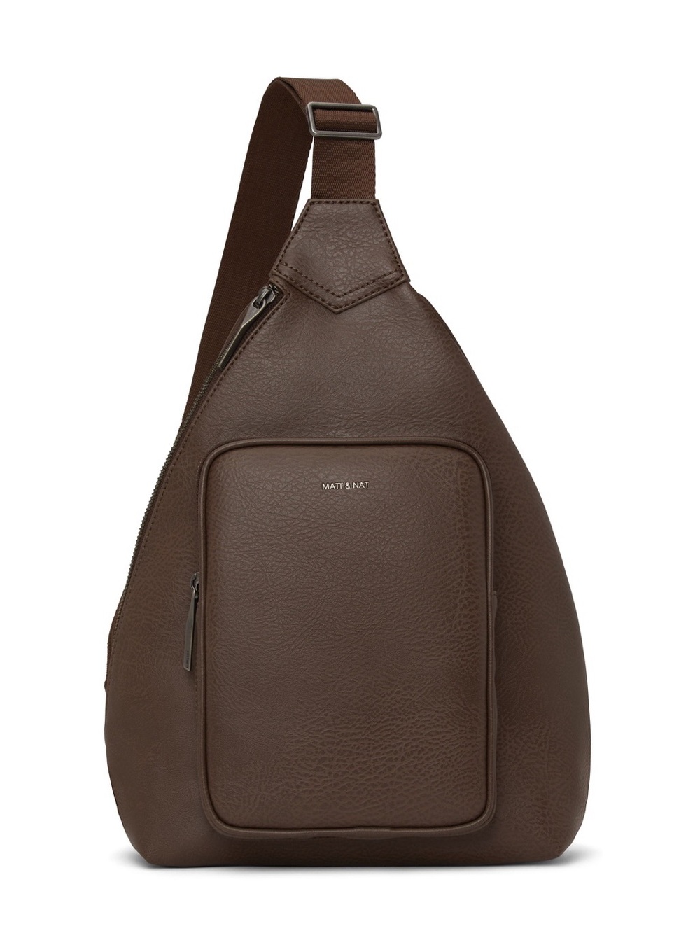 Matt & Nat Brown Vegan Leather Sling Backpack | Unisex | Like New